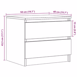 VidaXL 856519 nightstand/bedside table Wood - Additional view 10