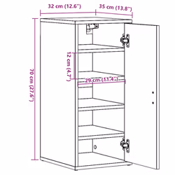 vidaXL Shoe Cabinet Shoe Storage Rack Organiser Shoe Cupboard Engineered Wood - old wood, 1 pcs