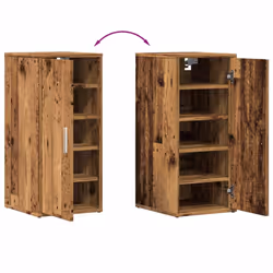 vidaXL Shoe Cabinet Shoe Storage Rack Organiser Shoe Cupboard Engineered Wood - old wood, 1 pcs - Additional view 7