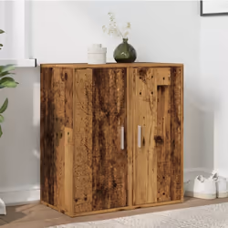 vidaXL Shoe Cabinet Shoe Storage Rack Organiser Shoe Cupboard Engineered Wood - old wood
