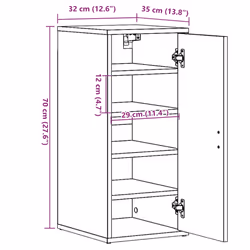 vidaXL Shoe Cabinet Shoe Storage Rack Organiser Shoe Cupboard Engineered Wood - old wood