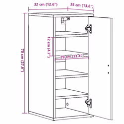 vidaXL Shoe Cabinet Shoe Storage Rack Organiser Shoe Cupboard Engineered Wood - artisan oak, 1 pcs - Additional view 3