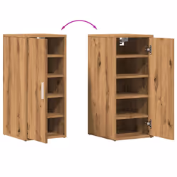 vidaXL Shoe Cabinet Shoe Storage Rack Organiser Shoe Cupboard Engineered Wood - artisan oak, 1 pcs - Additional view 7