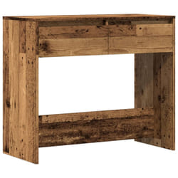 vidaXL Console Table Hallway Tea End Table Side Table for Under Mirror Steel - old wood