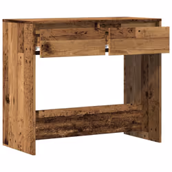 vidaXL Console Table Hallway Tea End Table Side Table for Under Mirror Steel - old wood - Additional view 4