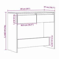 vidaXL Console Table Hallway Tea End Table Side Table for Under Mirror Steel - old wood - Additional view 9