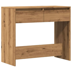 vidaXL Console Table Hallway Tea End Table Side Table for Under Mirror Steel - artisan oak