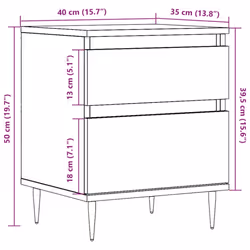 vidaXL Bedside Cabinet Nightstand Bed Side Table Artisan Oak Engineered Wood - artisan oak, 1 pcs - Additional view 9