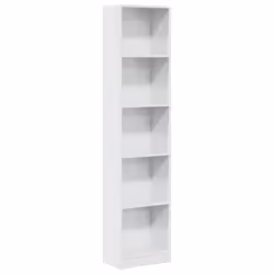 VidaXL 858305, White, 5 shelves, Wood, Wood, 400 mm, 240 mm