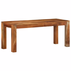vidaXL Bench Entrance Hallway Bench Dining Bench Seat Grey Solid Sheesham Wood - 110 cm - Additional view 10