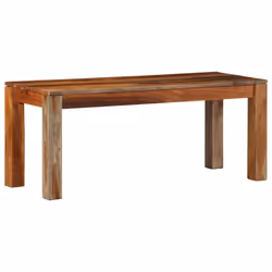 vidaXL Bench Entrance Hallway Bench Dining Bench Seat Grey Solid Sheesham Wood - 110 cm - Additional view 9