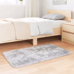 vidaXL Shaggy Rug High Pile NAVARRA Polyester Area Rug - light grey, 60 x 100 cm