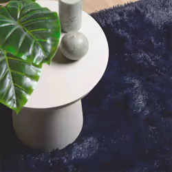 vidaXL Shaggy Rug High Pile NAVARRA Polyester Area Rug - navy, 60 x 100 cm - Additional view 7