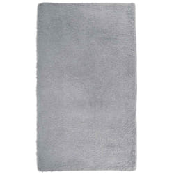 vidaXL Shaggy Rug High Pile NAVARRA Polyester Area Rug - silver grey, 60 x 100 cm