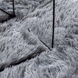 vidaXL Shaggy Rug High Pile NAVARRA Polyester Area Rug - silver grey, 60 x 100 cm - Additional view 6