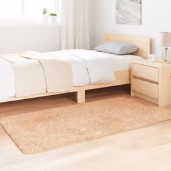 vidaXL Shaggy Rug High Pile NAVARRA Polyester Area Rug - beige, 80 x 150 cm