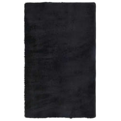 vidaXL Shaggy Rug High Pile NAVARRA Polyester Area Rug - black, 80 x 150 cm