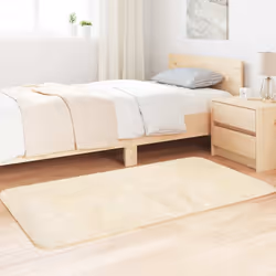 vidaXL Shaggy Rug High Pile NAVARRA Polyester Area Rug - cream, 80 x 150 cm