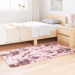 vidaXL Shaggy Rug High Pile NAVARRA Polyester Area Rug - dusty pink, 80 x 150 cm - Additional view 2