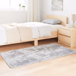 vidaXL Shaggy Rug High Pile NAVARRA Polyester Area Rug - light grey, 80 x 150 cm