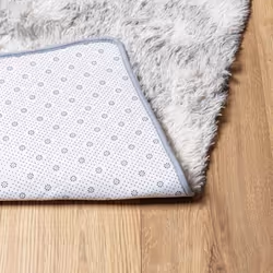 vidaXL Shaggy Rug High Pile NAVARRA Polyester Area Rug - light grey, 80 x 150 cm - Additional view 5
