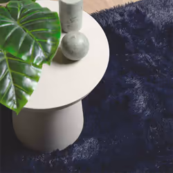 vidaXL Shaggy Rug High Pile NAVARRA Polyester Area Rug - navy, 80 x 150 cm - Additional view 7