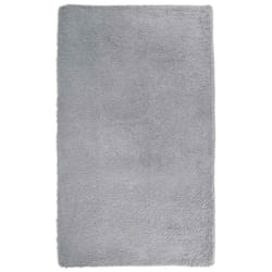 vidaXL Shaggy Rug High Pile NAVARRA Polyester Area Rug - silver grey, 80 x 150 cm