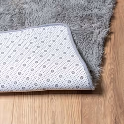 vidaXL Shaggy Rug High Pile NAVARRA Polyester Area Rug - silver grey, 80 x 150 cm - Additional view 5