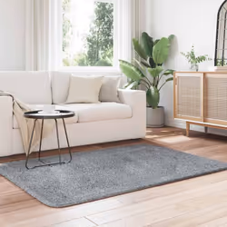 vidaXL Shaggy Rug High Pile NAVARRA Polyester Area Rug - silver grey, 120 x 170 cm
