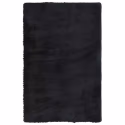 vidaXL Shaggy Rug High Pile NAVARRA Polyester Area Rug - black, 130 x 200 cm