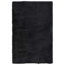 vidaXL Shaggy Rug High Pile NAVARRA Polyester Area Rug - black, 130 x 200 cm