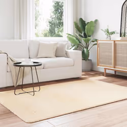 vidaXL Shaggy Rug High Pile NAVARRA Polyester Area Rug - cream, 130 x 200 cm