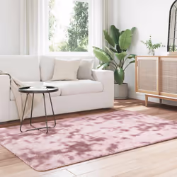 vidaXL Shaggy Rug High Pile NAVARRA Polyester Area Rug - dusty pink, 130 x 200 cm
