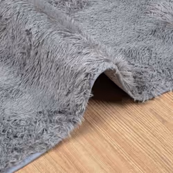 vidaXL Shaggy Rug High Pile NAVARRA Polyester Area Rug - silver grey, 160 x 230 cm - Additional view 4