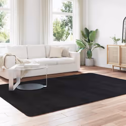 vidaXL Shaggy Rug High Pile NAVARRA Polyester Area Rug - black, 200 x 290 cm