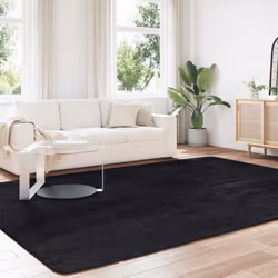 vidaXL Shaggy Rug High Pile NAVARRA Polyester Area Rug - black, 240 x 340 cm - Additional view 2