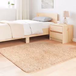 vidaXL Shaggy Rug High Pile NAVARRA Dusty Pink 200x200 cm Polyester Area Rug - beige, 120 x 120 cm/square - Additional view 2