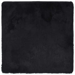 vidaXL Shaggy Rug High Pile NAVARRA Dusty Pink 200x200 cm Polyester Area Rug - black, 120 x 120 cm/square