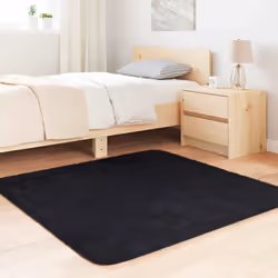 vidaXL Shaggy Rug High Pile NAVARRA Dusty Pink 200x200 cm Polyester Area Rug - black, 120 x 120 cm/square