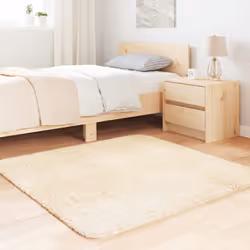 vidaXL Shaggy Rug High Pile NAVARRA Dusty Pink 200x200 cm Polyester Area Rug - cream, 120 x 120 cm/square