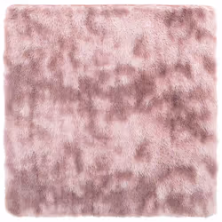 vidaXL Shaggy Rug High Pile NAVARRA Dusty Pink 200x200 cm Polyester Area Rug - dusty pink, 120 x 120 cm/square
