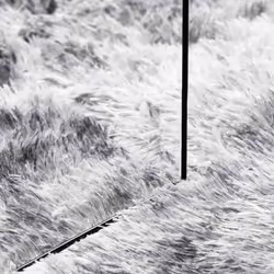 vidaXL Shaggy Rug High Pile NAVARRA Dusty Pink 200x200 cm Polyester Area Rug - light grey, 120 x 120 cm/square - Additional view 6