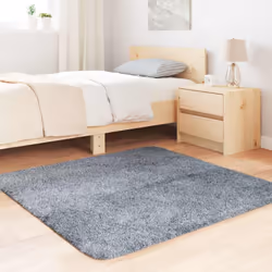 vidaXL Shaggy Rug High Pile NAVARRA Dusty Pink 200x200 cm Polyester Area Rug - silver grey, 120 x 120 cm/square - Additional view 2