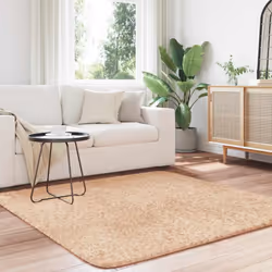 vidaXL Shaggy Rug High Pile NAVARRA Dusty Pink 200x200 cm Polyester Area Rug - beige, 160 x 160 cm/square - Additional view 2