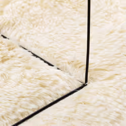 vidaXL Shaggy Rug High Pile NAVARRA Dusty Pink 200x200 cm Polyester Area Rug - cream, 160 x 160 cm/square - Additional view 6