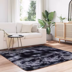 vidaXL Shaggy Rug High Pile NAVARRA Dusty Pink 200x200 cm Polyester Area Rug - dark grey, 160 x 160 cm/square - Additional view 2