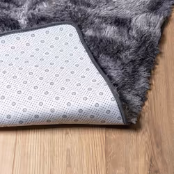 vidaXL Shaggy Rug High Pile NAVARRA Dusty Pink 200x200 cm Polyester Area Rug - dark grey, 160 x 160 cm/square - Additional view 5