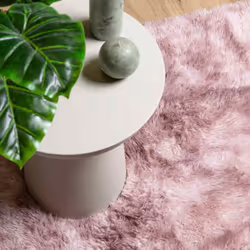 vidaXL Shaggy Rug High Pile NAVARRA Dusty Pink 200x200 cm Polyester Area Rug - dusty pink, 160 x 160 cm/square - Additional view 7