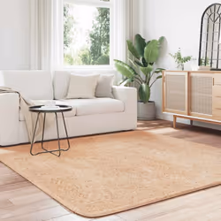 vidaXL Shaggy Rug High Pile NAVARRA Dusty Pink 200x200 cm Polyester Area Rug - beige, 200 x 200 cm/square - Additional view 2