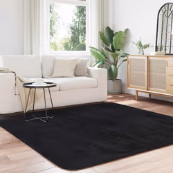 vidaXL Shaggy Rug High Pile NAVARRA Dusty Pink 200x200 cm Polyester Area Rug - black, 200 x 200 cm/square - Additional view 2